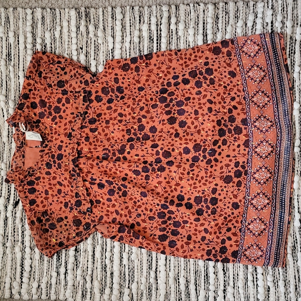 Joie Orange Floral‎ Top